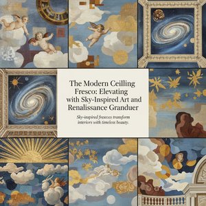 The Modern Ceiling Fresco: Elevating Interiors with Sky-Inspired Art and Renaissance Grandeur