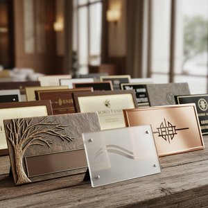 Nameplate Solutions for Hotels: Bronze, Acrylic & Design Considerations
