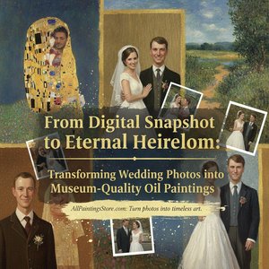 From Digital Snapshot to Eternal Heirloom: Transforming Wedding Photos into Museum-Quality Oil Paintings