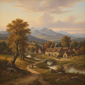 Capturing Nostalgia: The Timeless Allure and Art History of Village Scene Landscapes