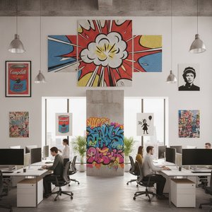 Level Up Your Workspace: Bold Pop Art & Street Art Reproductions for a High-Impact Office