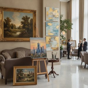 Professional Art Procurement: Premium Hand-Painted Reproductions & Custom Commissions for Hospitality Interiors