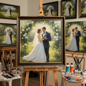Transforming Wedding Memories into Timeless Art: Custom Oil Paintings at