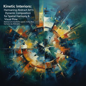 Kinetic Interiors: Harnessing Abstract Art's Dynamic Composition for Spatial Harmony & Visual Flow