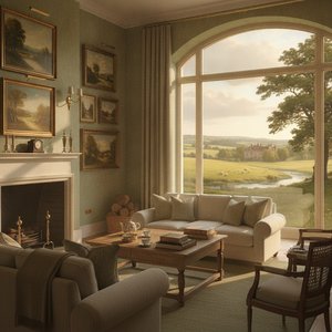 Timeless Pastoral Landscapes: Curating Serenity and Natural Grandeur within the Luxury Interior