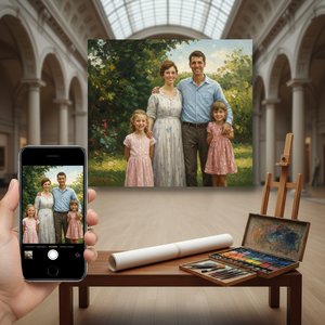 From iPhone Memories to Masterpieces: Transform Your Family Photos into Museum-Quality Oil Paintings with ArtsDot Custom Art