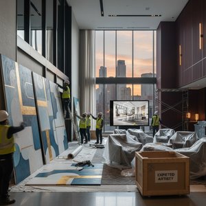 Beschleunigte Ästhetik: Maßgefertigte Leinwandkunst für zeitkritische Projekte im Interior Design