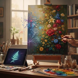 From Digital Echoes to Eternal Blooms: Transforming Botanical Memories into Hand-Painted Oil Masterpieces