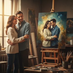 Ljubavni portret na platnu po meri: Personalizovana umetnost za novopečene parove – elegancija i tradicija u svakom detalju