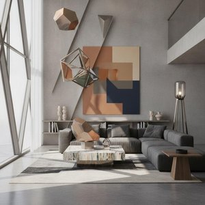 Modern Balance: How Geometric Compositions and Abstract Mastery Transform Contemporary Interior Design