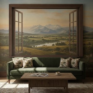 The Window to the Soul of a Room: Transforming Interiors with Masterful Landscape Backdrop Artworks