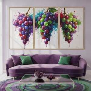 Dopamine Decor: Level Up Your Space with High-Impact, Juicy Grape Art Masterpieces