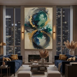 The Curator's Edge: Bespoke Large-Scale Abstract Oil Paintings for Luxury Hotel Design