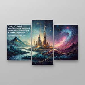 La armonía espacial y la cohesión visual en composiciones de múltiples piezas: un estudio sobre el arte de narrativas superpuestas
