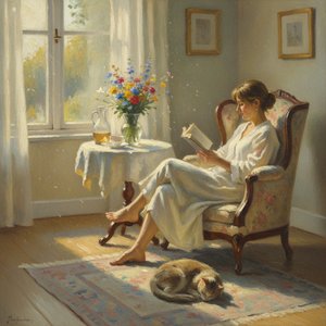 Luminous Stillness: Capturing the Beauty of Everyday Domestic Moments in Impressionism