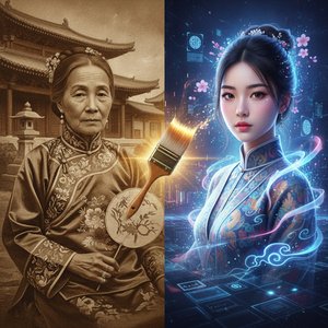 Die Wiederentdeckung der Tradition: Künstliche Intelligenz und die zeitlose Ästhetik asiatischer Porträtkunst