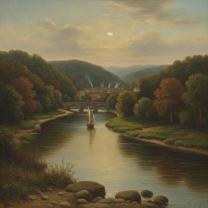 Serene Flows: The Timeless Elegance of River Valley Landscapes in Fine Art