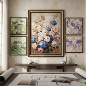 Bulk Floral Motif Artworks: Premium Oil Reproductions for Hospitality & Corporate Decor