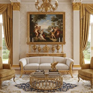 Gilded Elegance: How Gold Accents and Masterpiece Art Transform Luxury Interiors