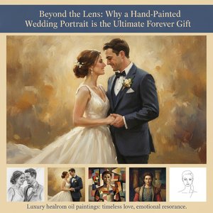 Beyond the Lens: Why a Hand-Painted Wedding Portrait is the Ultimate Forever Gift