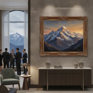 Majestic Mountain Landscapes: A Buyer’s Guide to Premium Oil Painting Reproductions for Hotels and Corporate Spaces