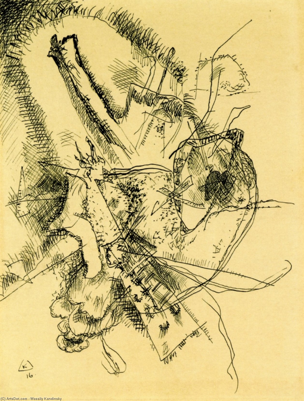 Dibujo Para Aguafuerte Ii — Wassily Wassilyevich Kandinsky