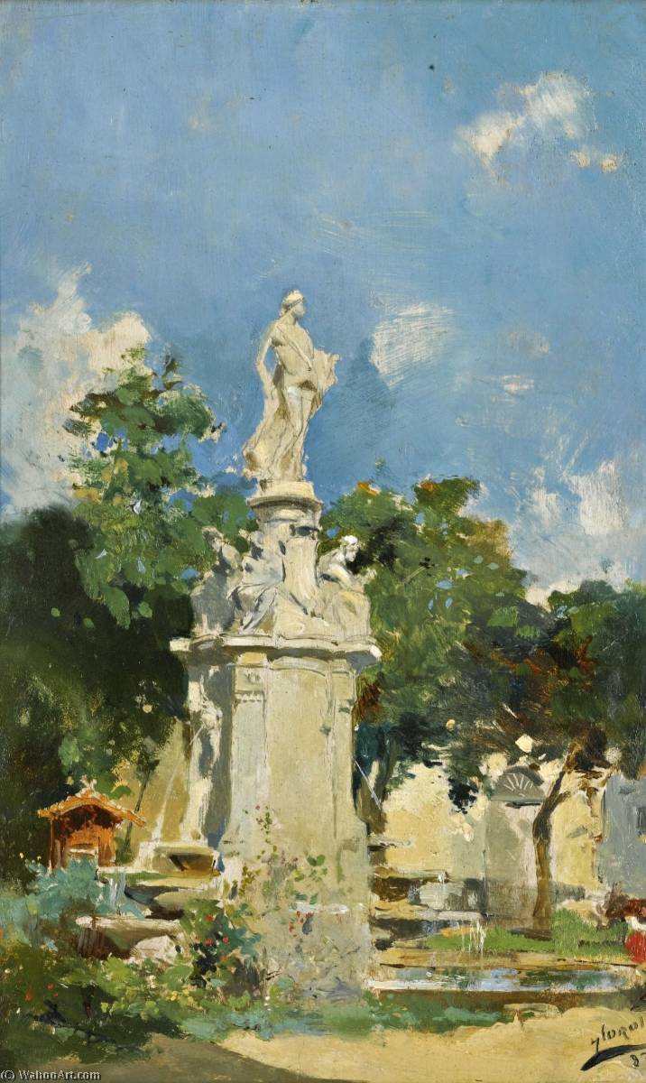 Spanish La Fuente De Apolo, Madrid The Fountain Of Apollo, Madrid — Joaquín Sorolla Y Bastida