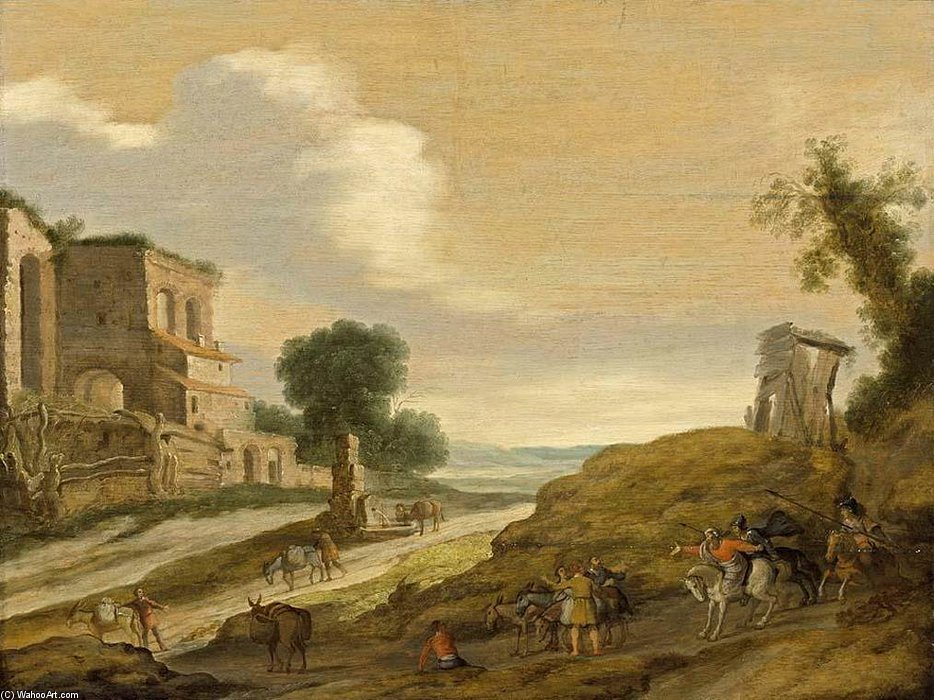 Joseph's Brothers On The Road From Egypt — Lambert Jacobszoon