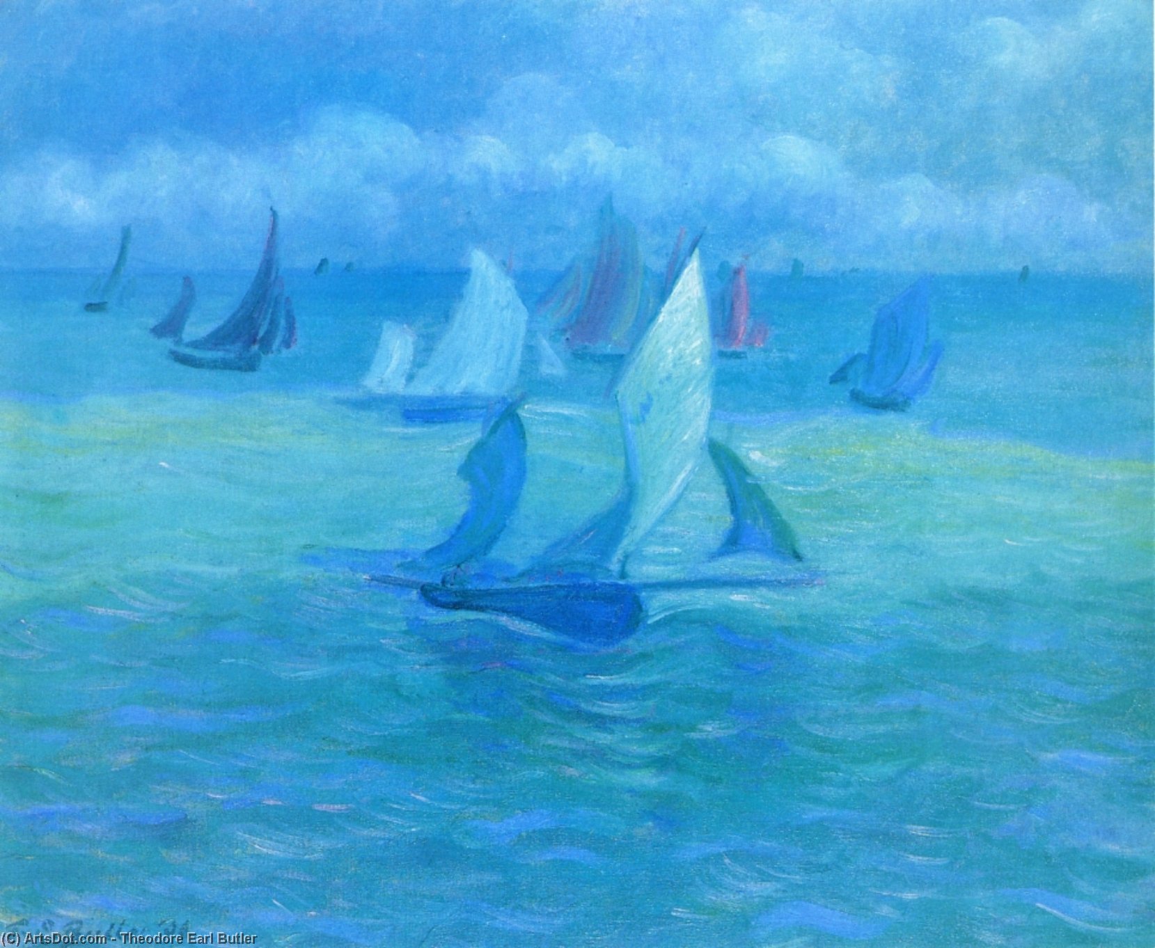 Sailboats On The Water — Theodore Earl Butler