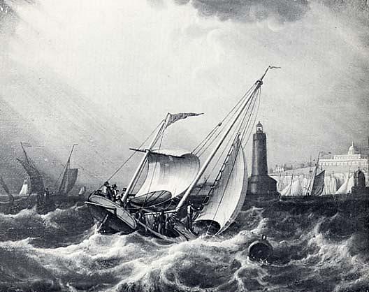 Ships In A Stormy Sea, (painting) — Robert W. Salmon