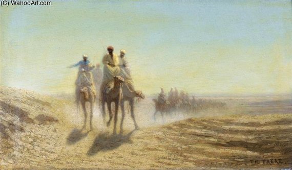 Caravane Dans Le Désert — Charles Théodore Frère Dit Frère Bey