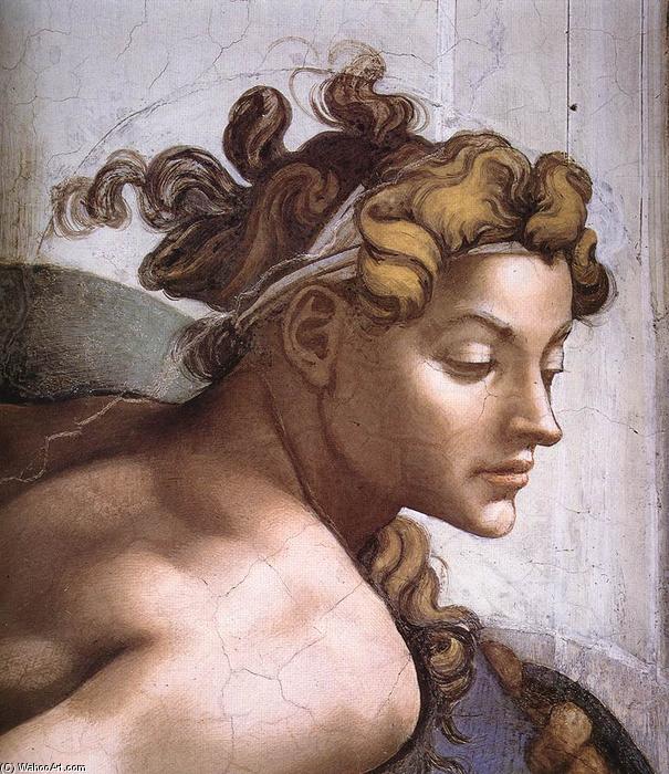 Ignudo (detail) — Michelangelo Buonarroti