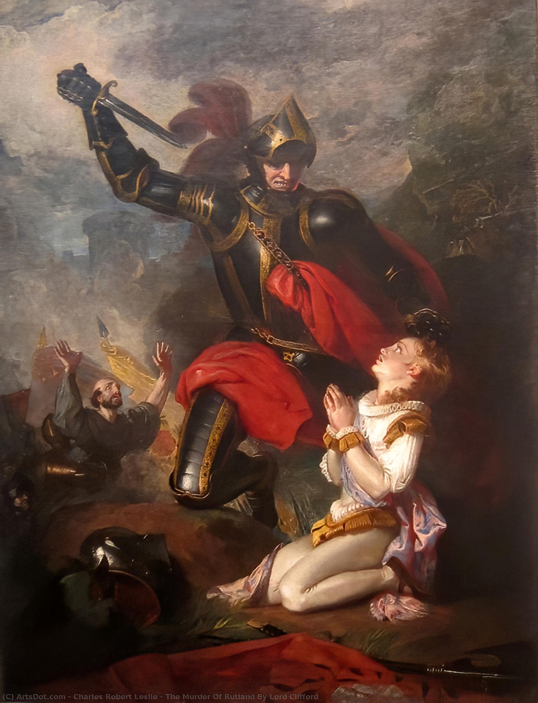The Murder Of Rutland By Lord Clifford — Čarlс Robert Lesli