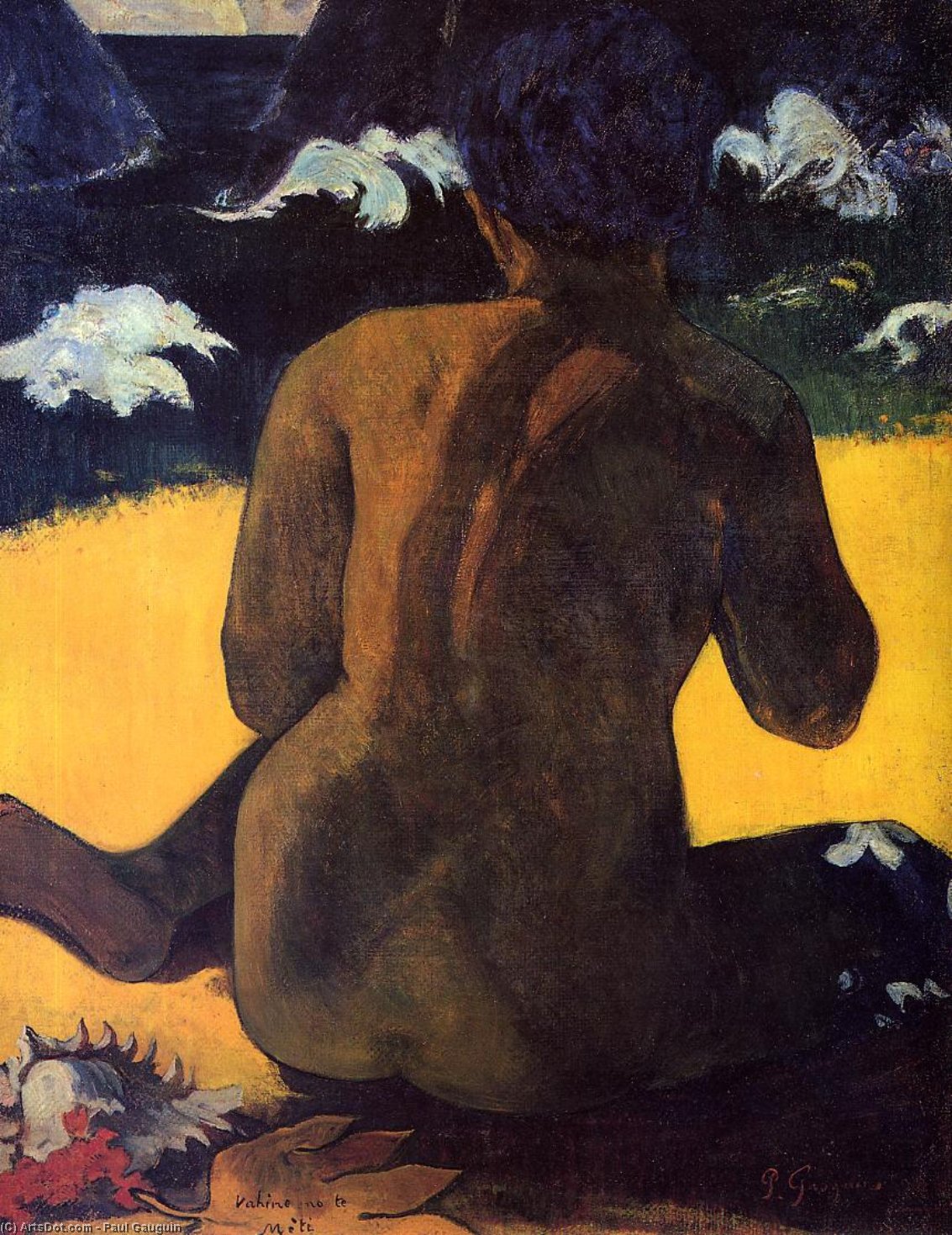 Mujer Junto Al Mar — Eugène Henri Paul Gauguin