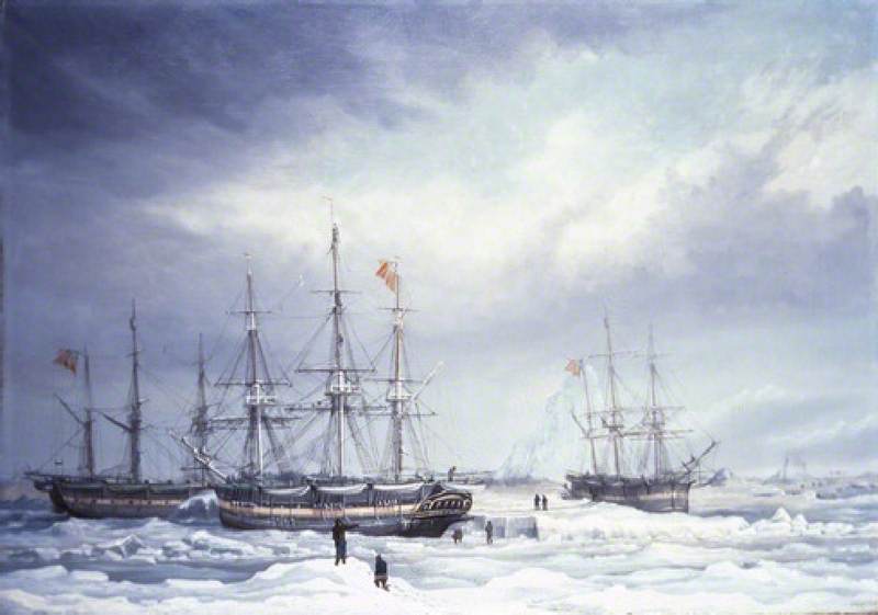 The 'jane', 'viewforth' And 'middleton' Fast In Ice — Thomas Binks