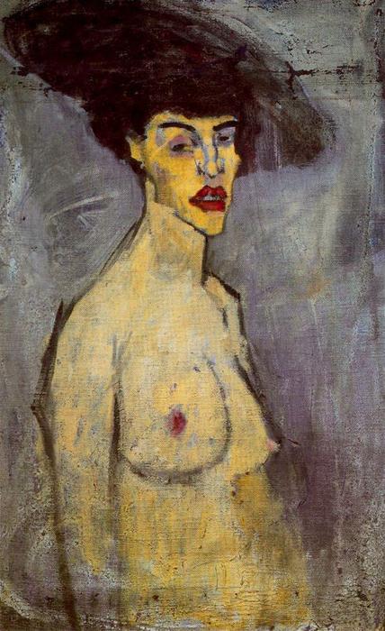 Female Nude With Hat — Модиљани