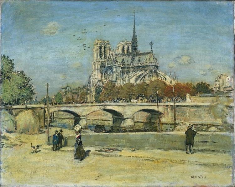 Notre Dame Seen From The Quai De La Tournelle — Jean-françois Raffaelli