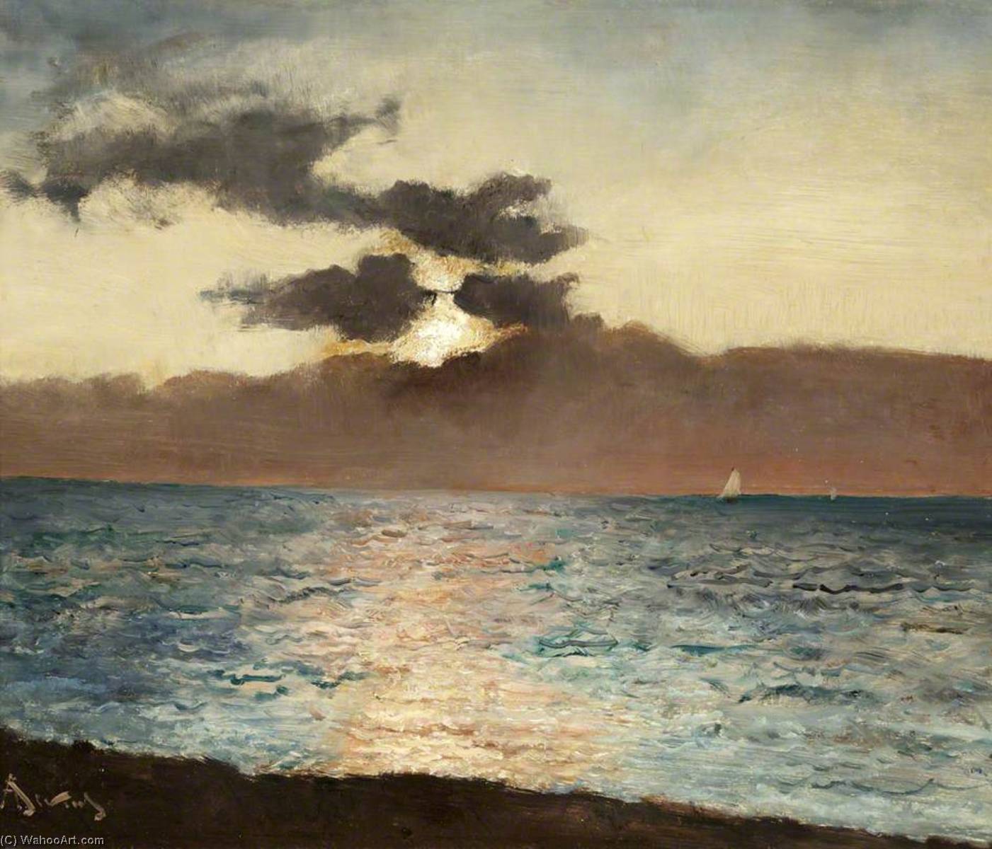 Seascape, Le Tréport — Alfred Emile Léopold Joseph Victor Stevens