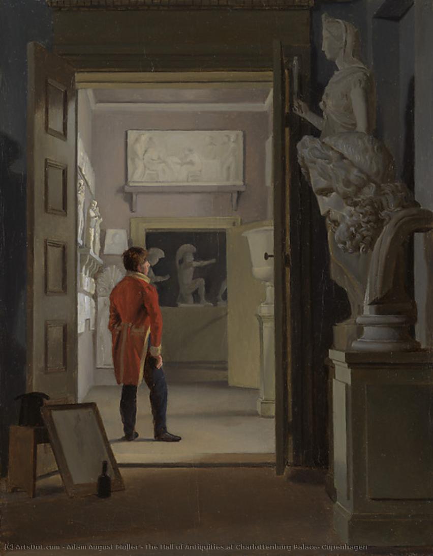 The Hall Of Antiquities At Charlottenborg Palace, Copenhagen — Adam August Müller