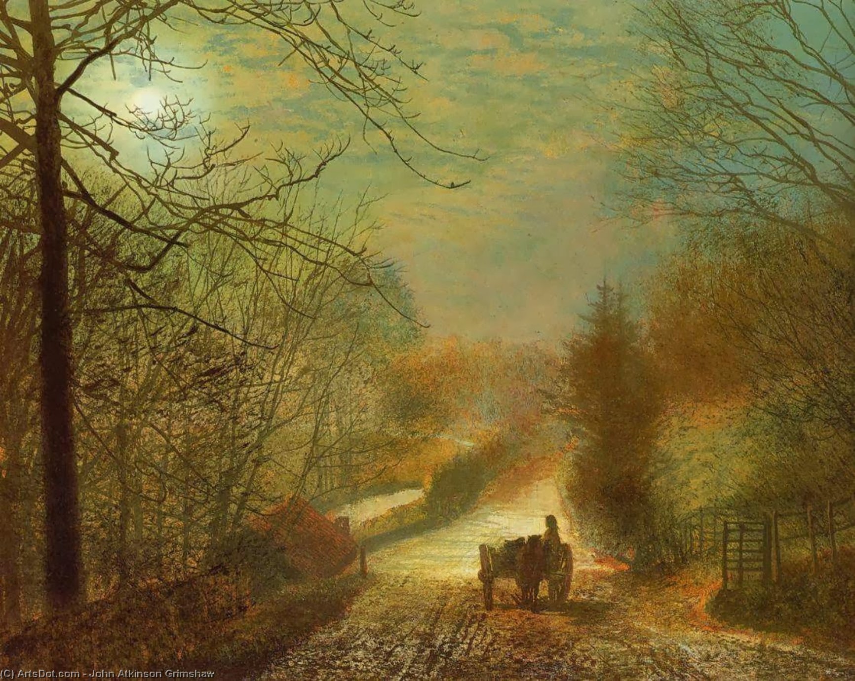 Forge Valley, Near Scarborough — Džon Atkinson Grimšo