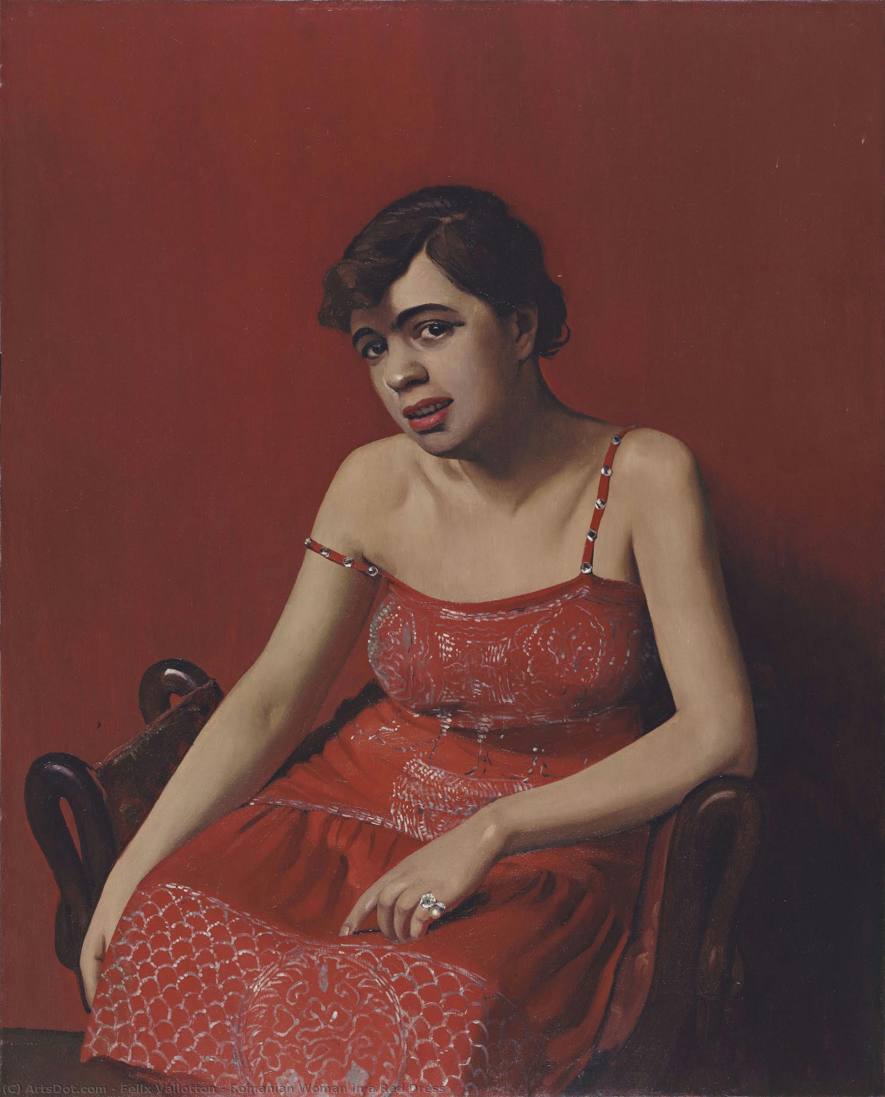 Romanian Woman In A Red Dress — Félix Vallotton