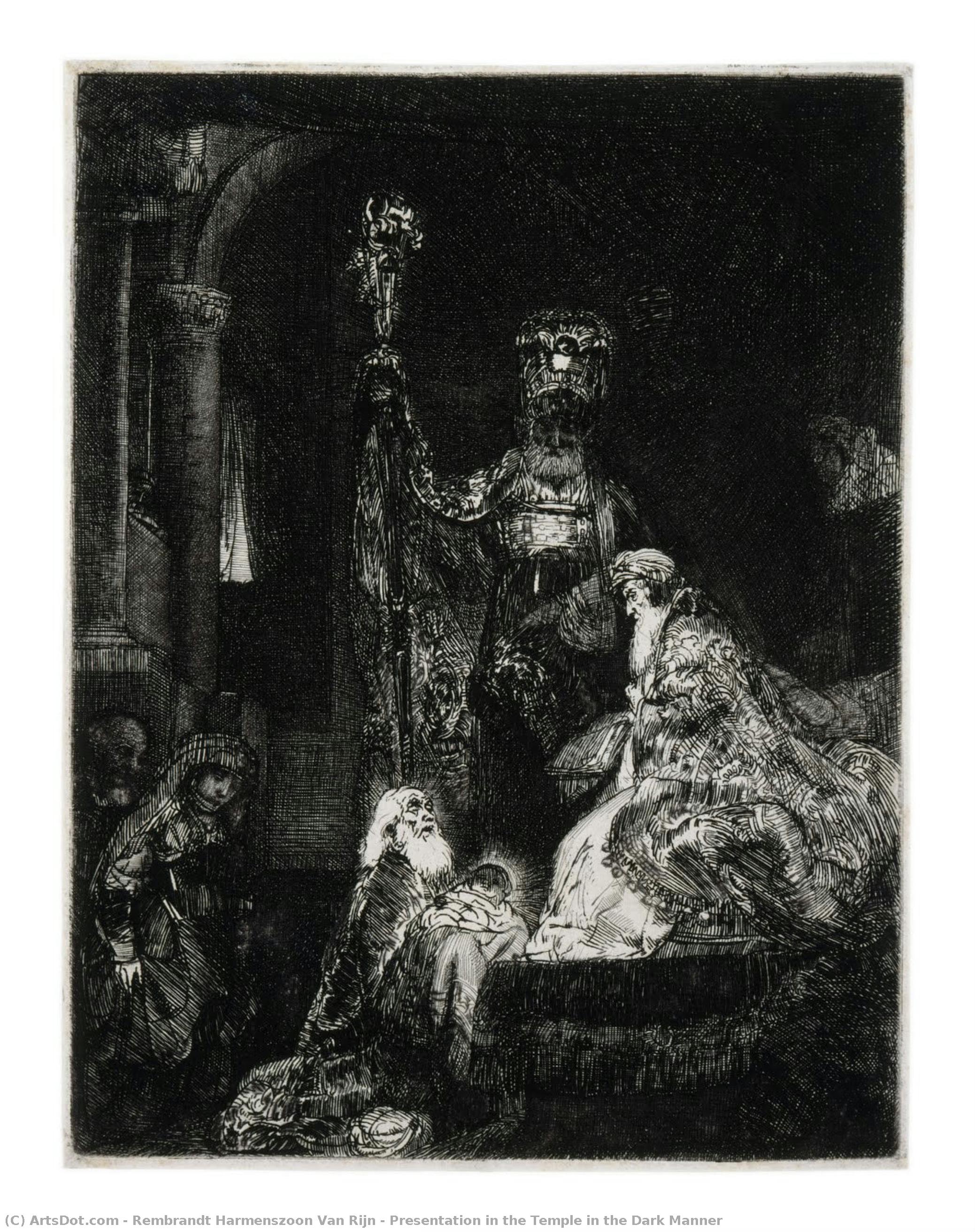 Presentation In The Temple In The Dark Manner — Rembrandt Van Rijn