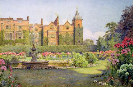 West Front And Gardens Of Hatfield House — Ernest Arthur Rowe