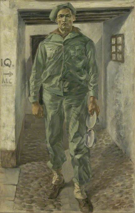 An American Soldier In Fatigue Dress — Leslie Cole