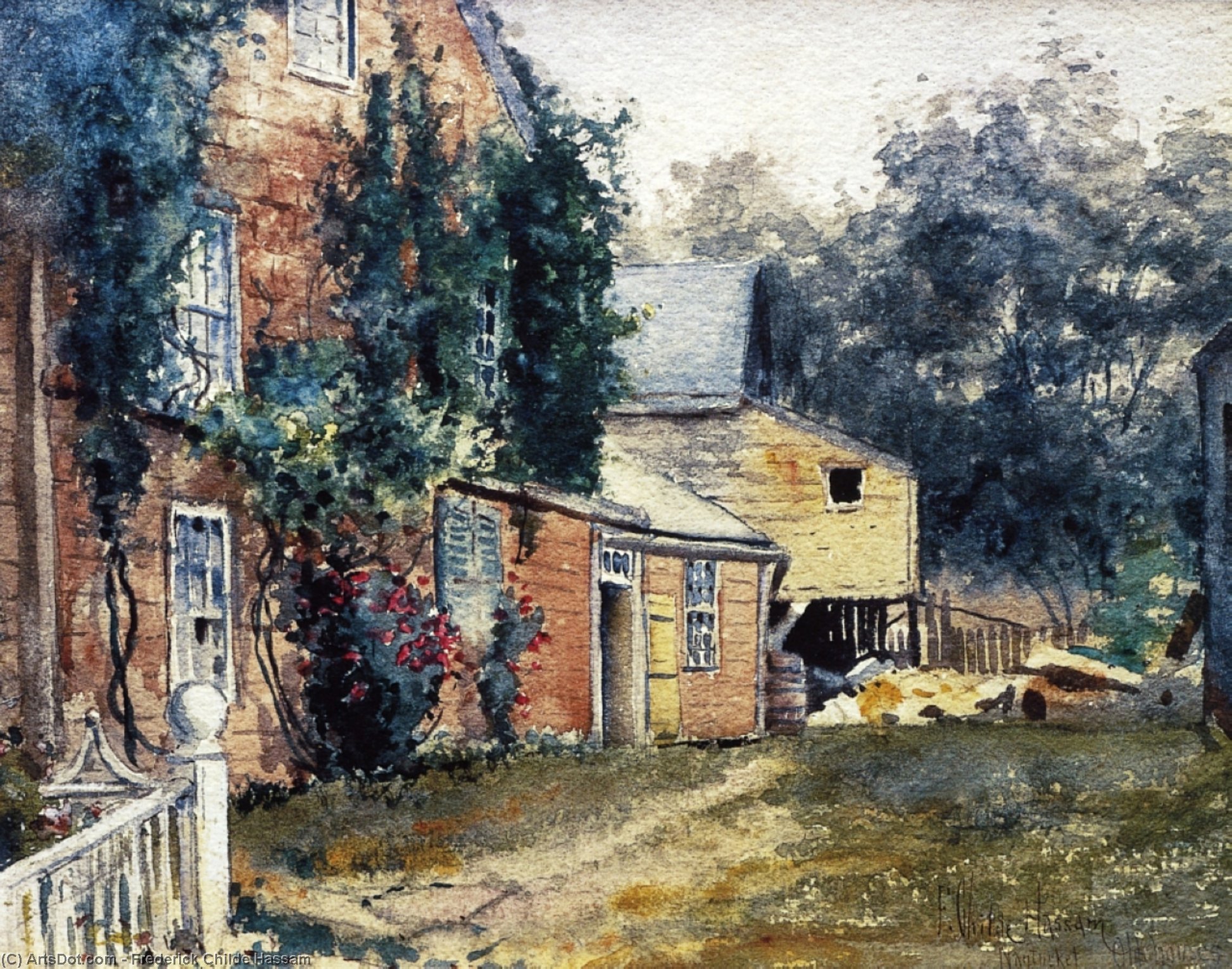 Old House, Nantucket — Frederick Childe Hassam