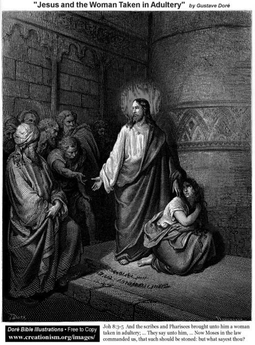 Jesus And The Woman Taken In Adultery — Paul Gustave Doré