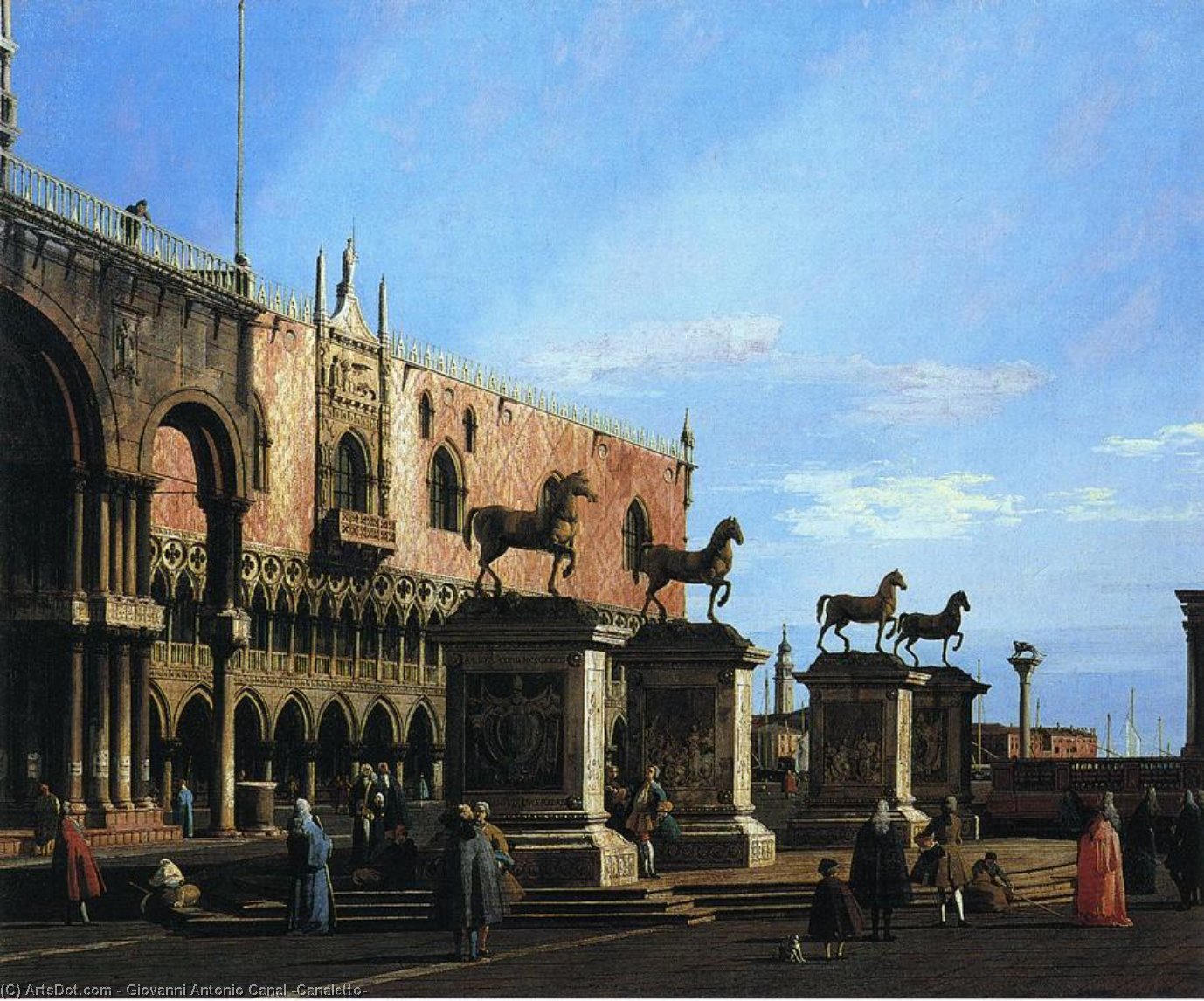Capriccio With The Four Horses From The Cathedral Of San Marco — Canaletto