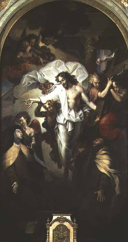 Christ Resurrected Between St. Theresa Of Avila And St. John Of The Cross ) — Michel Des Gobelins Corneille