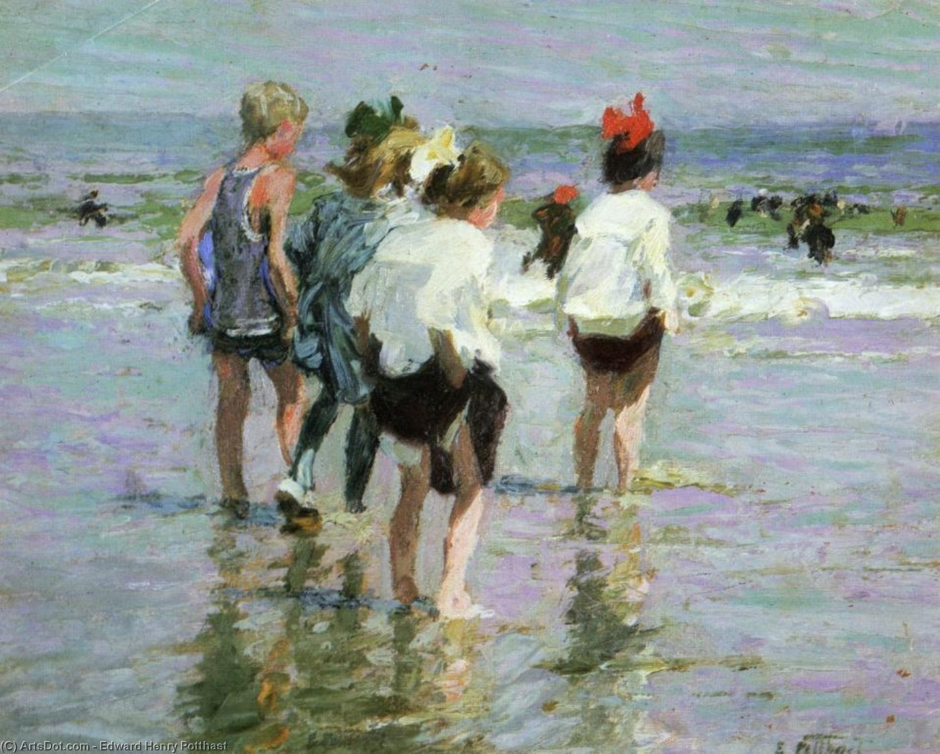 Summer Day, Brighton Beach — Edward Henry Potthast