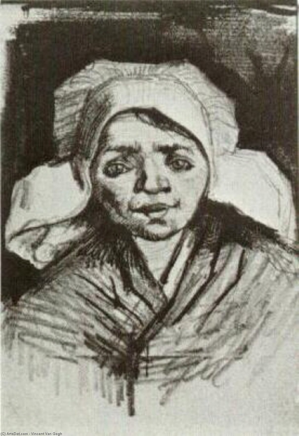 Peasant Woman, Head (9) — Vincent Willem Van Gogh